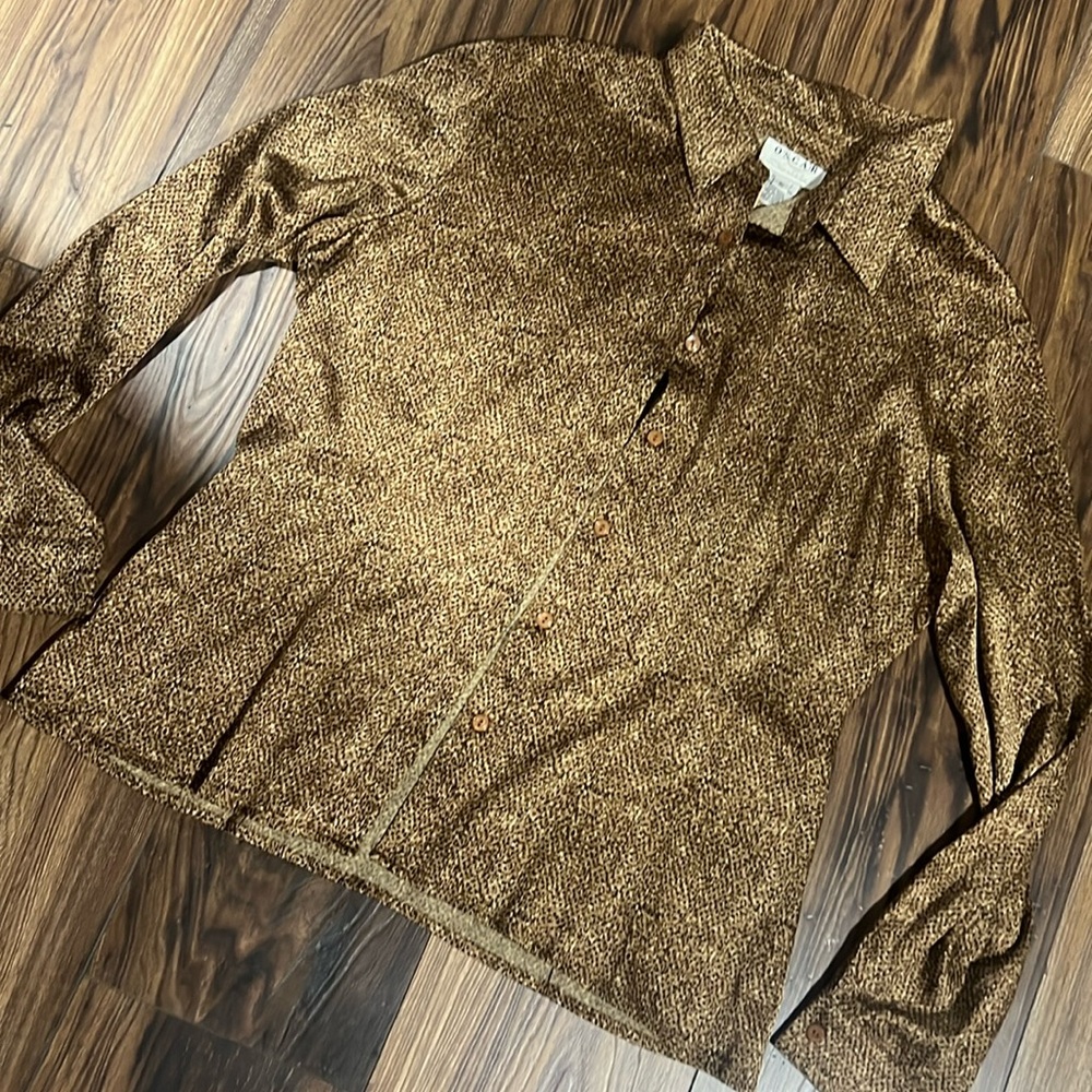 Oscar de la renta silk blend blouse, size 16